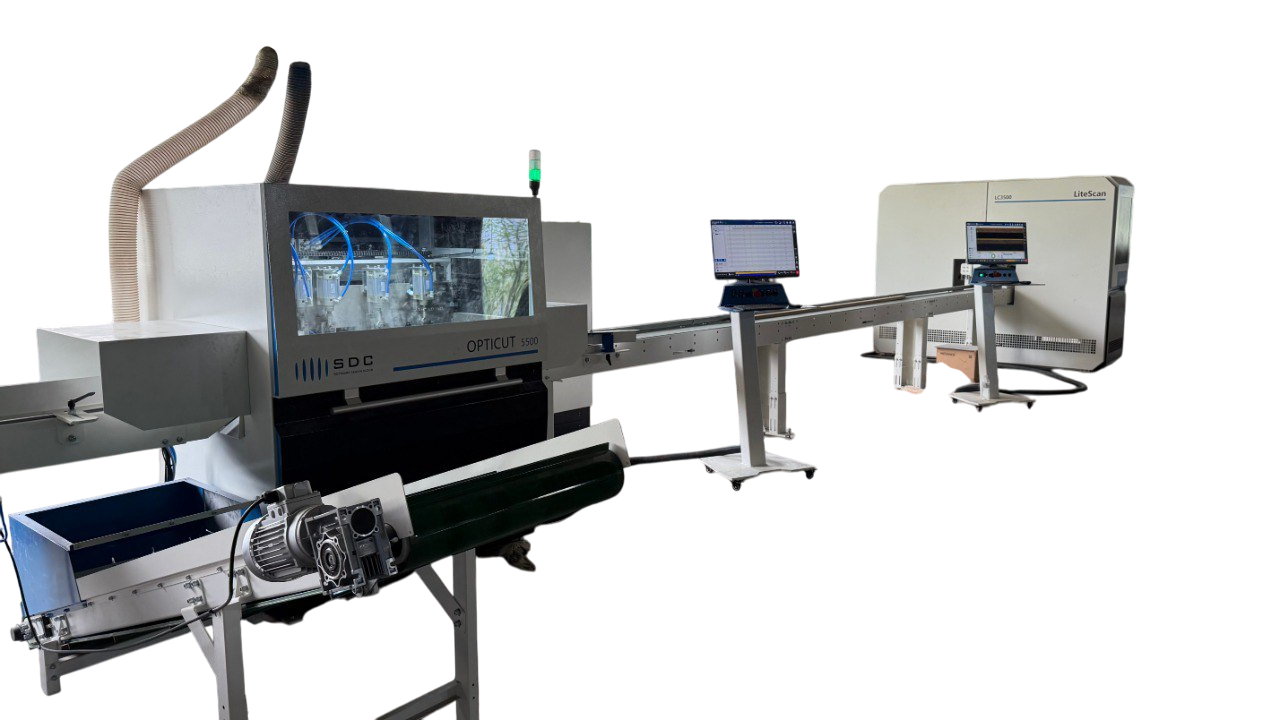 Линия сканирования и вырезки пороков древесины SDC LITE (LC 3500 + OC 5500), Линия SDC LITE