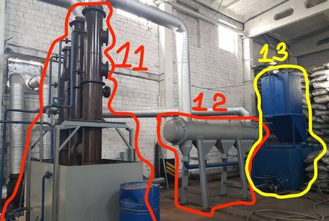 Линия для производства активированного угля