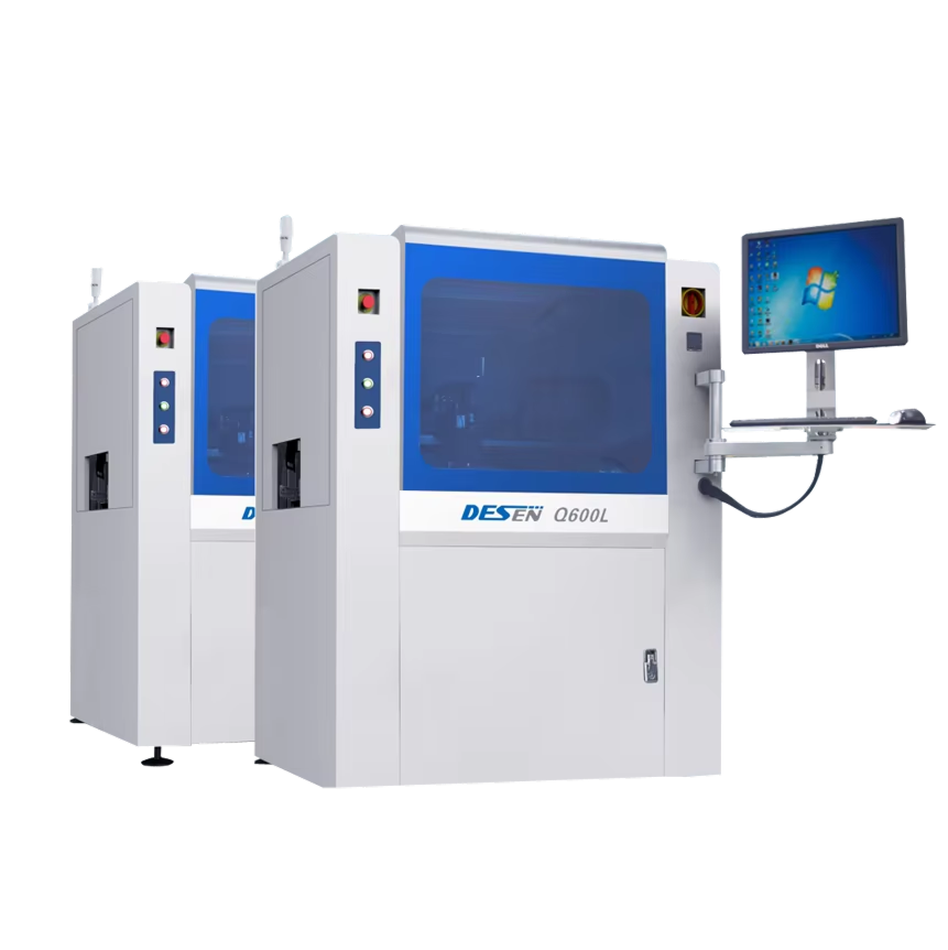 DESEN Q600L — автоматический inline дозатор клея и конформного покрытия для PCB до 600×600 мм