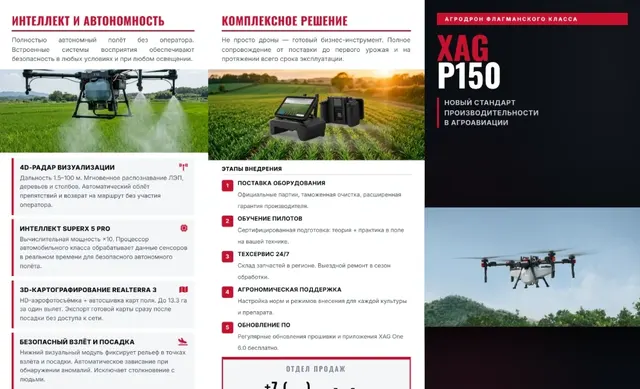 Агродрон Флагманского класса XAG P150