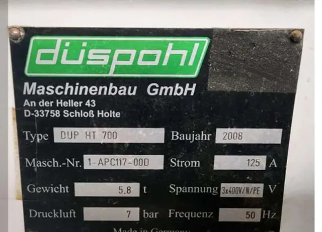 Линия окутывания дверей Düspohl DUP HT 700 2008г.
