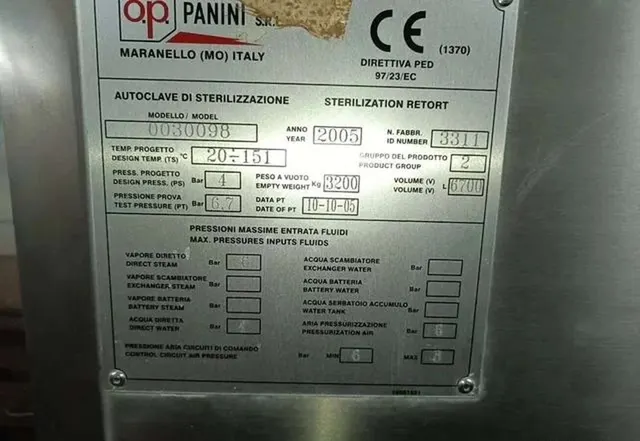Автоклав горизонтальный PANINI