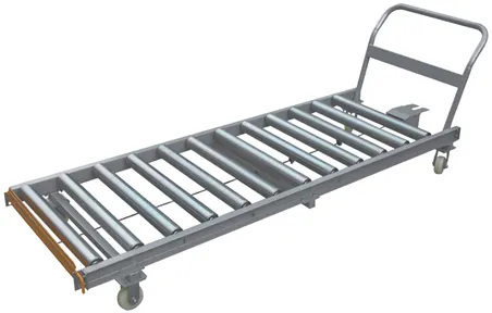 Роликовая тележка на колесах 2500*600*300
