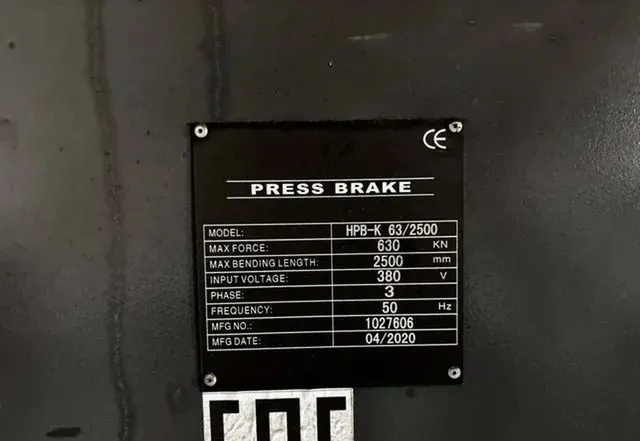 Гидравлический листогибочный пресс HPB-K63/2500