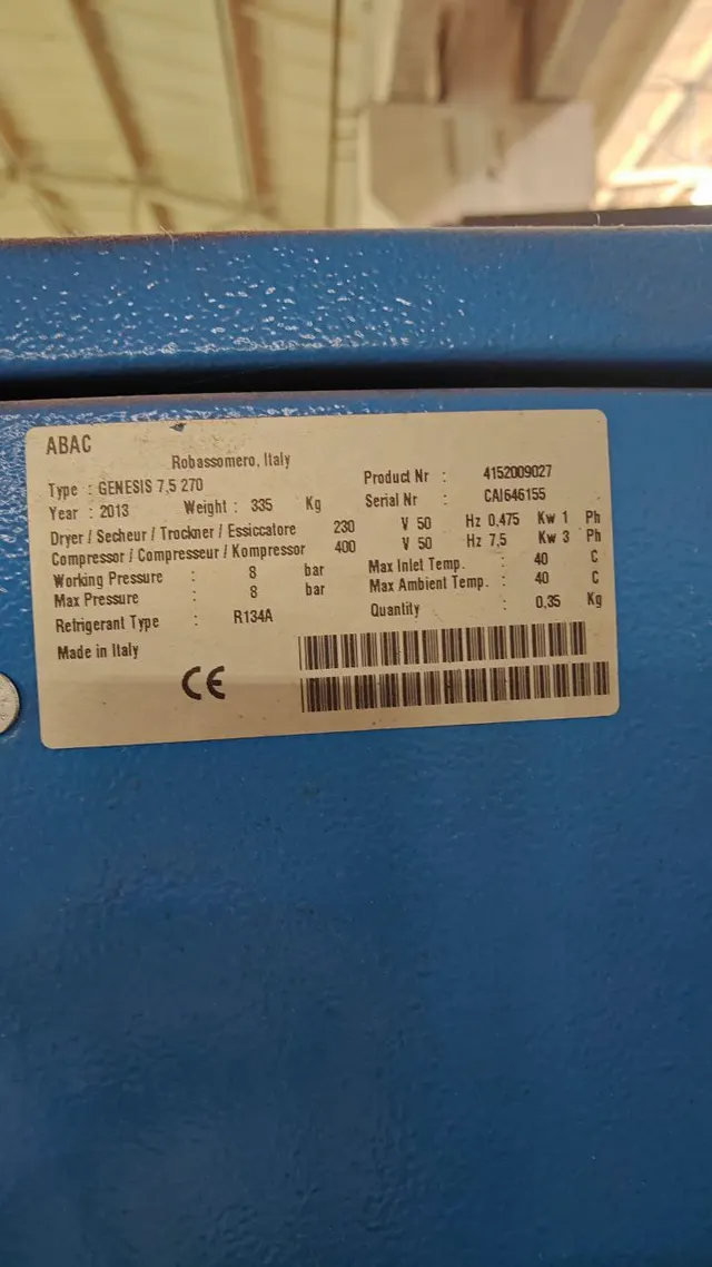 Компрессор ABAC GENESIS 7.5/270