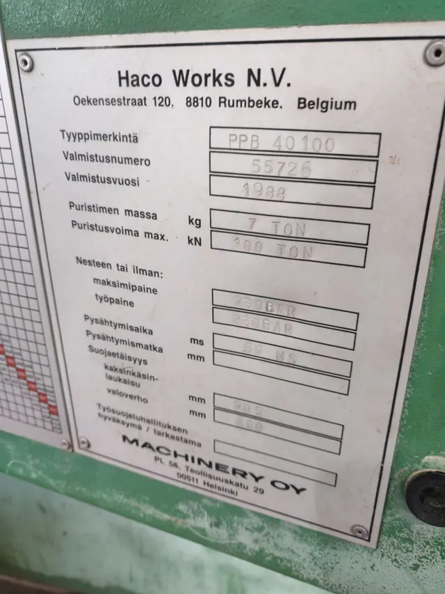 Листогибочный пресс, листогиб Haco 100 тонн