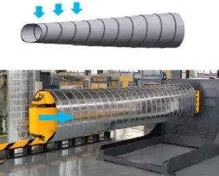 SPIRAL DUCT PRESSING MACHINE — станок для опрессовки
