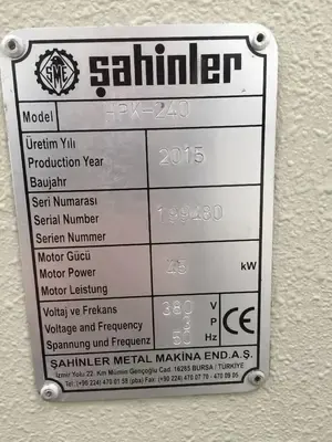 Профилегибочная машина Sahinler HPK 240