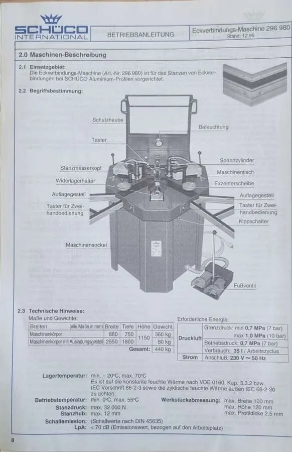 Углообжимной станок SCHUCO 296980 2003г.в.