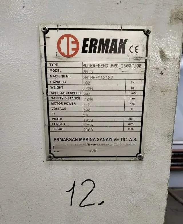 Гидравлический листогиб ERMAKSAN POWER-BEND PRO