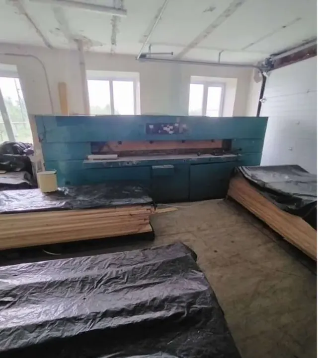 Линия прессования и облицовки