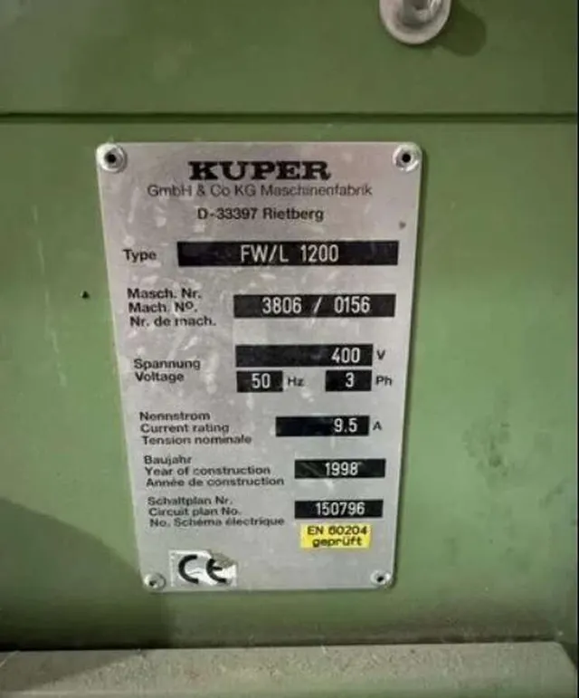 Станок шпоносшивной Kuper FW/L 1200