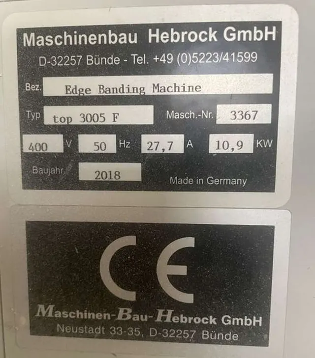 Станок кромкооблицовочный Hebrock Top 3005 F