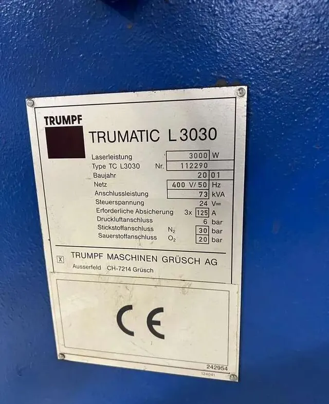 Лазер TRUMPF TRUMATIC L3030