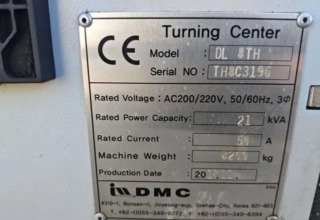 Токарный центр с ЧПУ DMC DL 8TH/FANUC-01 Mate TD