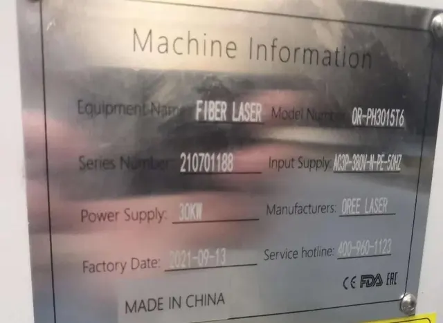 Оптоволоконный лазерный станок OR-PH3015T6
