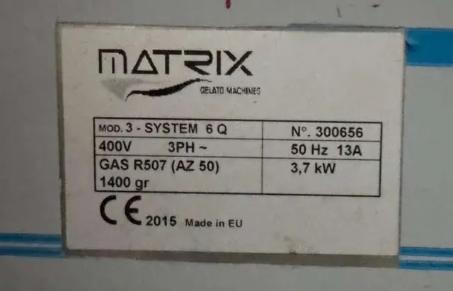 Фризер для мягкого мороженого Matrix Gelato System