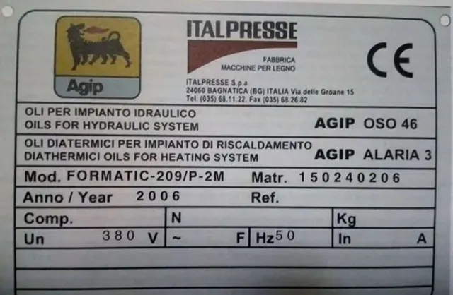 Пресс гидравлический Italpresse Formatic 209 P