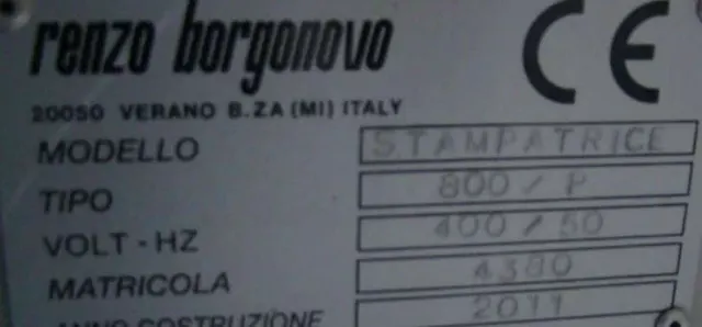 Станок для тиснения Renzo Borgonovo Borgore 800/P