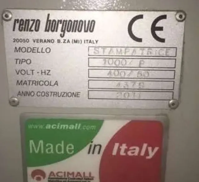 Станок для тиснения Renzo Borgonovo 1000/P