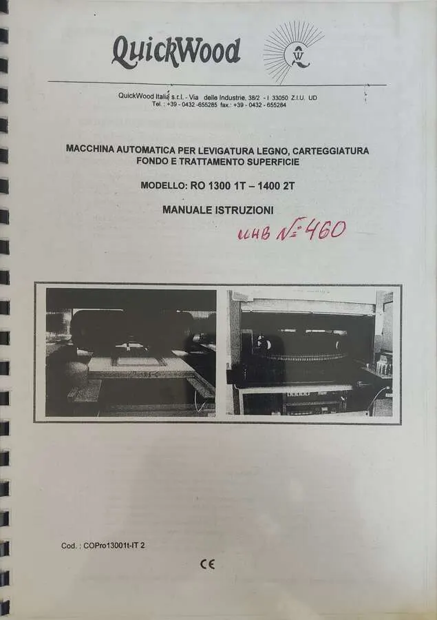 Станок шлифовальный QUICKWOOD RO 1400 ST Италия