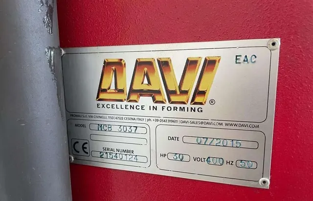Вальцы четырёхвалковые DAVI MCB 3037 2015г.в.