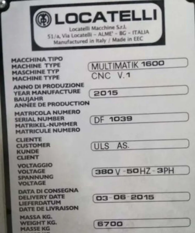 Станок токарный Locatelli Multimatik CNC 1600