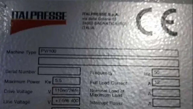 Пресс для гнутья ITALPRESSE PV/100 CL-4
