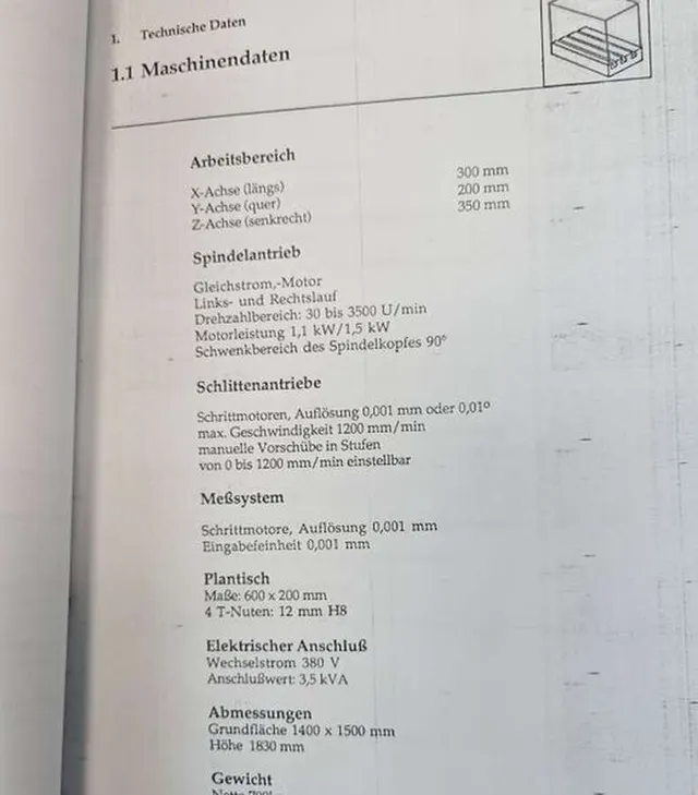 Фрезерный станок LUX-MILL с ЧПУ 1992г.в.