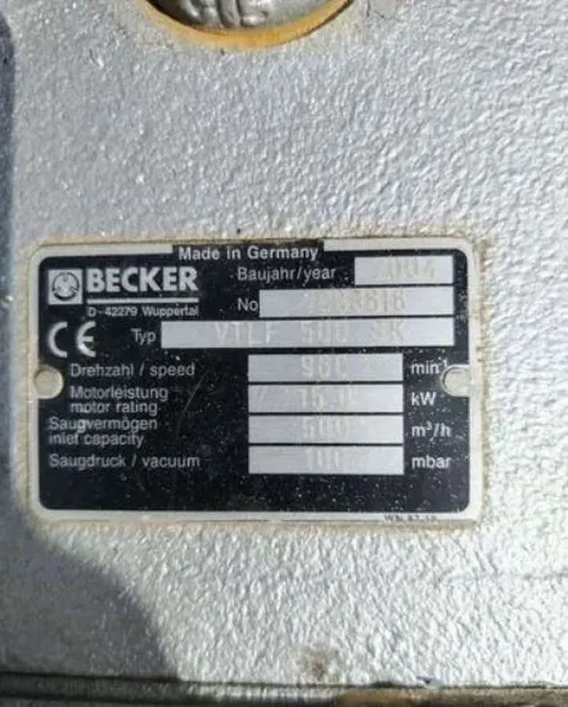 Вакуумный насос Becker WTLF 500 SK Германия