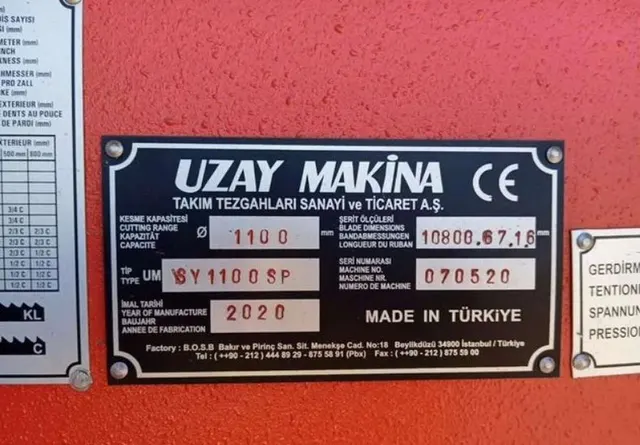 Ленточнопильный станок UZAY SY11000SP Турция