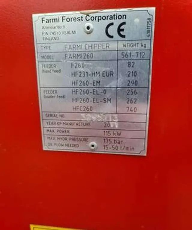Щепорубильная машина Farmi Forest 260