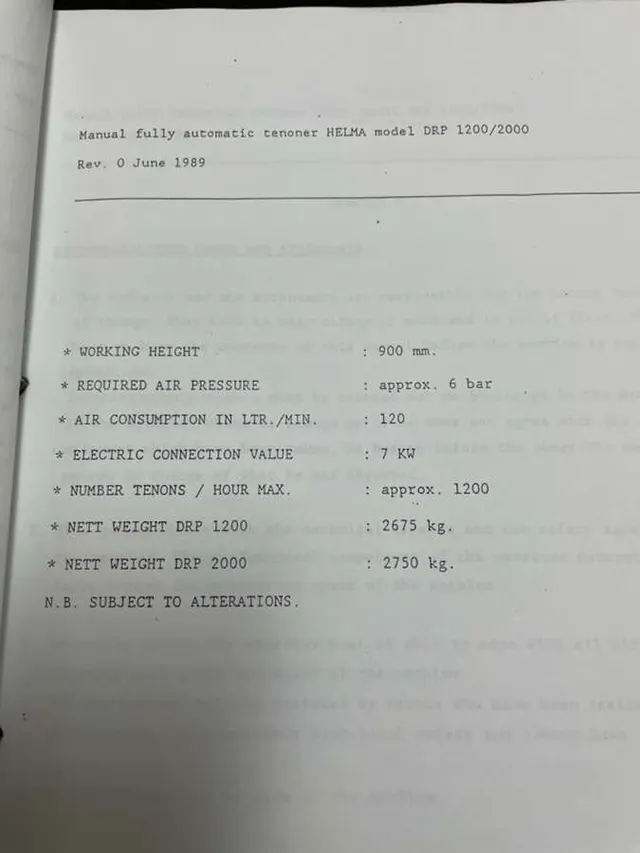 Станок шипорезный двусторонний Helma DRP2000 1984г