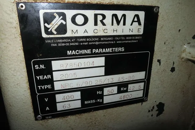 Горячий пресс ORMA NPC 6/90 DIGIT Италия 2005г.в.