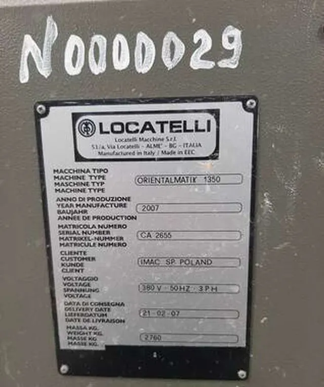 Станок шлифовальный Locatelli Orientalmatik 1350