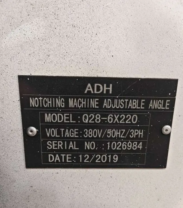 Станок угловырубной ADH Q28-6x220 2019 г.в.