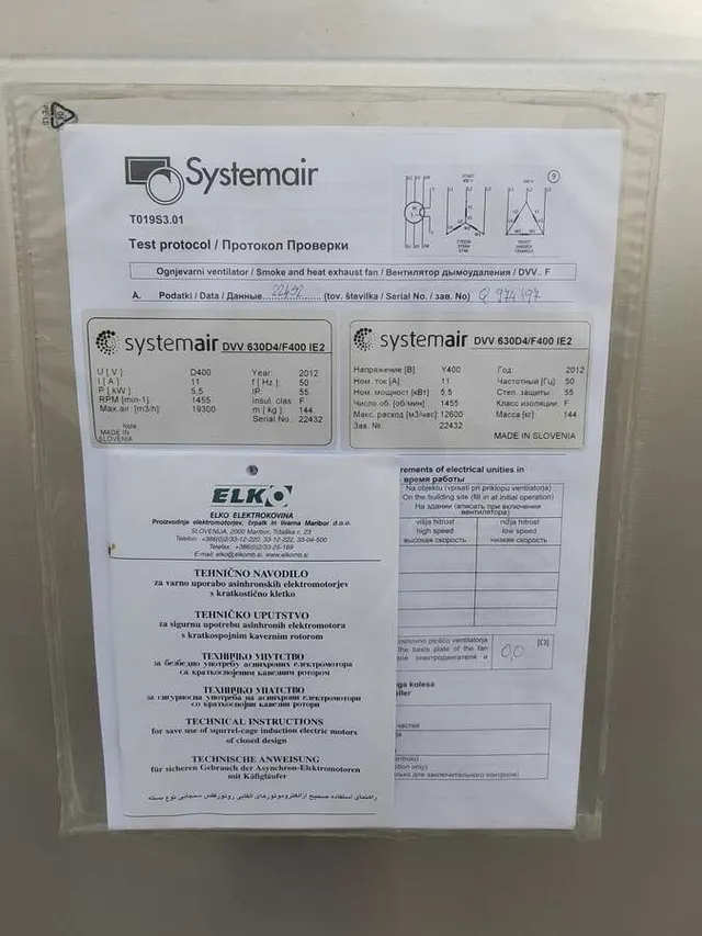 Вентилятор Systemair DVV 630D4/F400