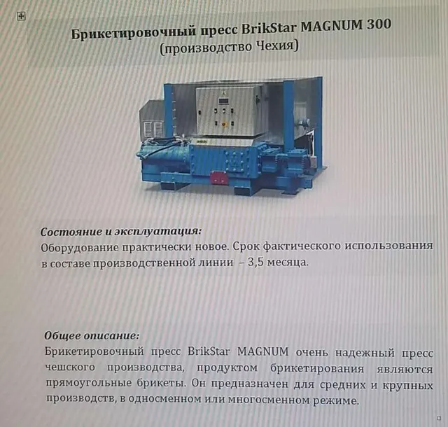 Пресс брикетировочный Brikstar Magnum 300 Чехия