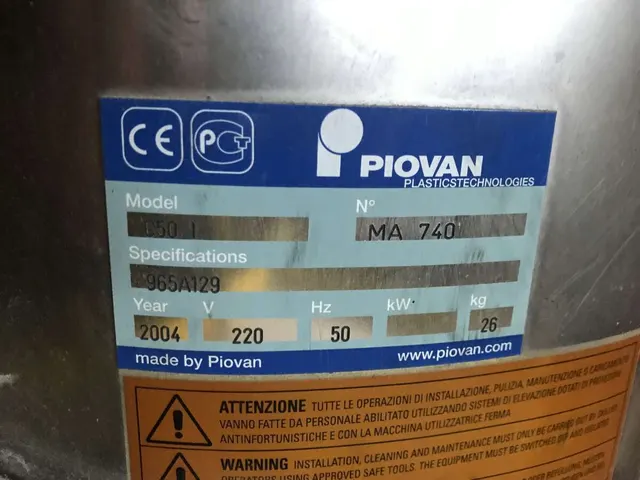 Кристаллизатор для пластмасс Piovan MA 740 2004г.