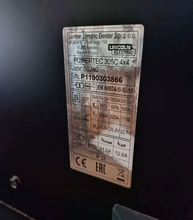 Сварочный аппарат Lincoln Electric Powertec 305C