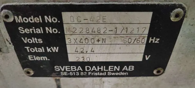 Шкаф пекарский подовый Sveba Dahlen AB DC-42E