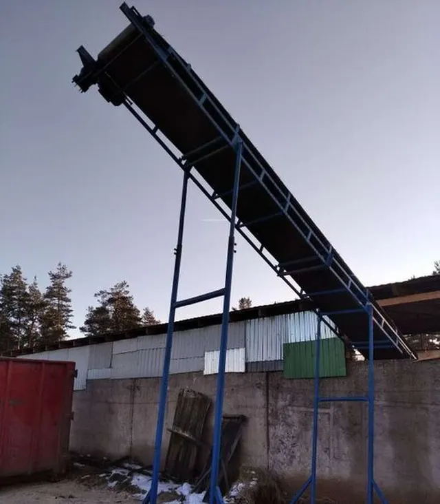 Конвейер ленточный горизонтальный наклонный