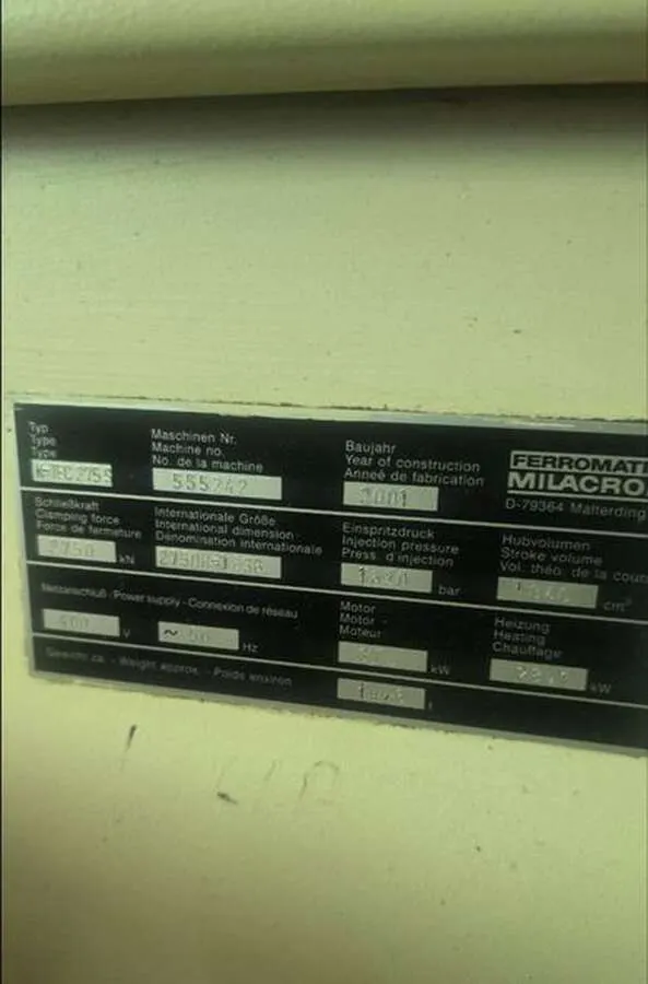 Термопластавтомат Milacron K-TEC 275 S