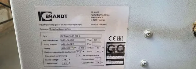 Кромкооблицовочный станок Brandt Optimat KDF 230 C