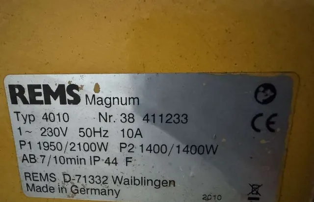 Станок резьбонарезной REMS Magnum 4010 Германия