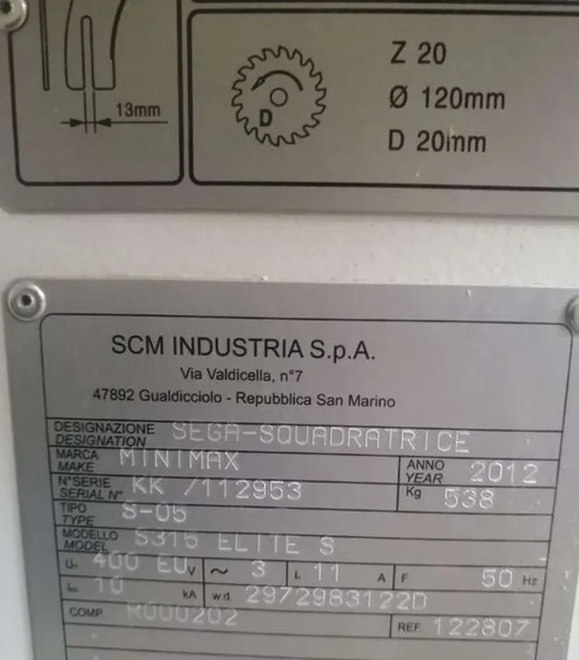 Формато-раскроечный станок SCM S315 Elite S