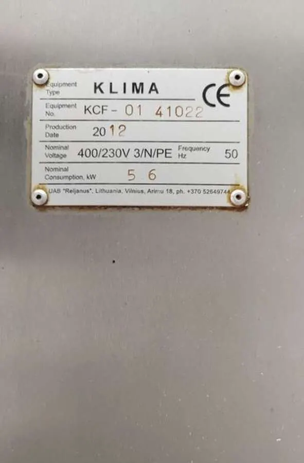 Расстойная камера KLIMA KCF-01 Литва 2012г.в.