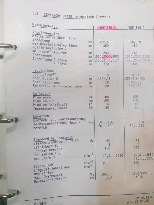 Токарный станок Boehringer VDF 250 C