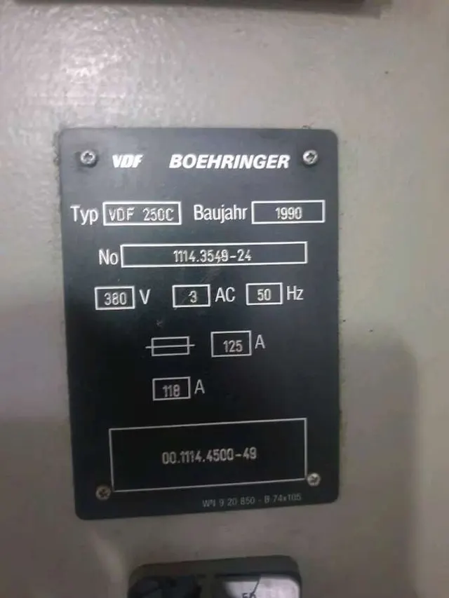 Токарный станок Boehringer VDF 250 C