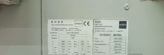 Аспирационная установка Spanex SMU 4500